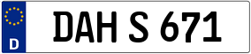 Trailer License Plate